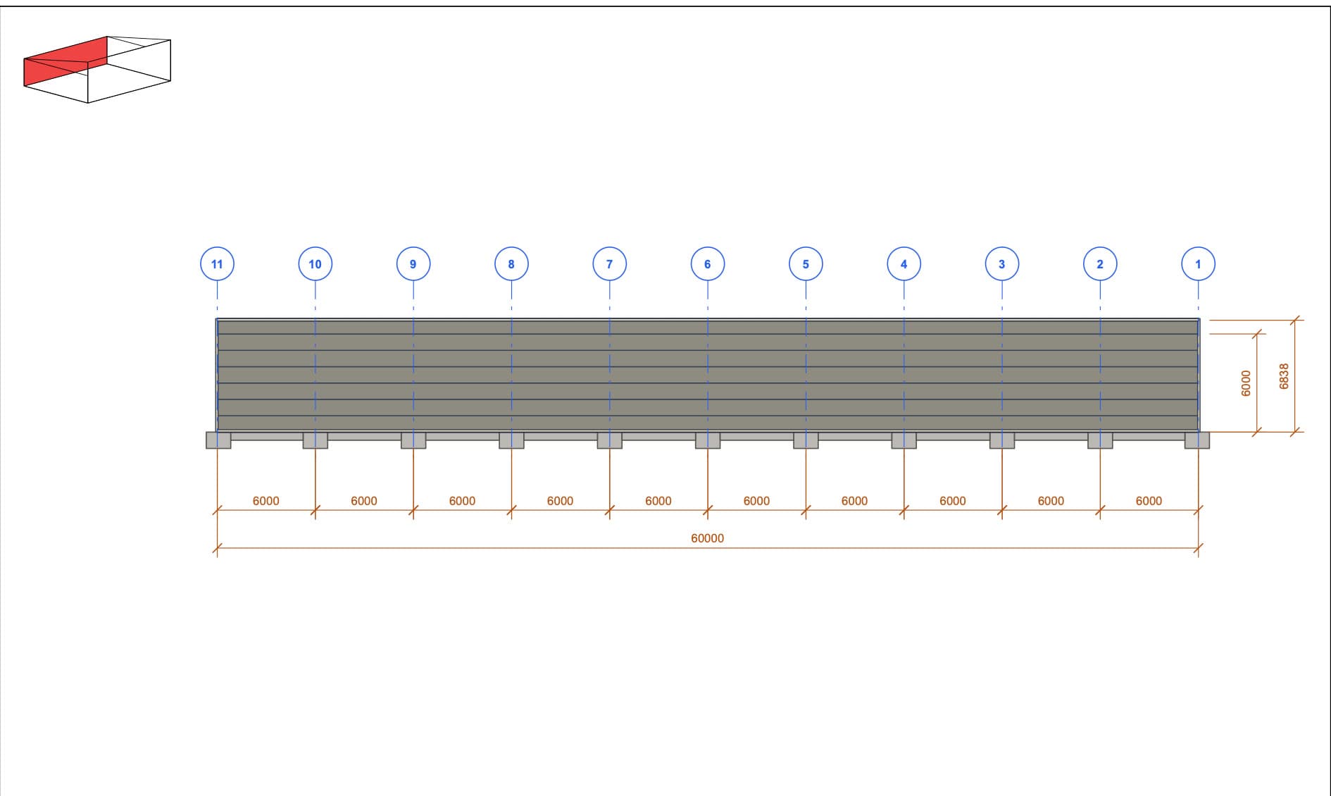 Side view · 60 m
