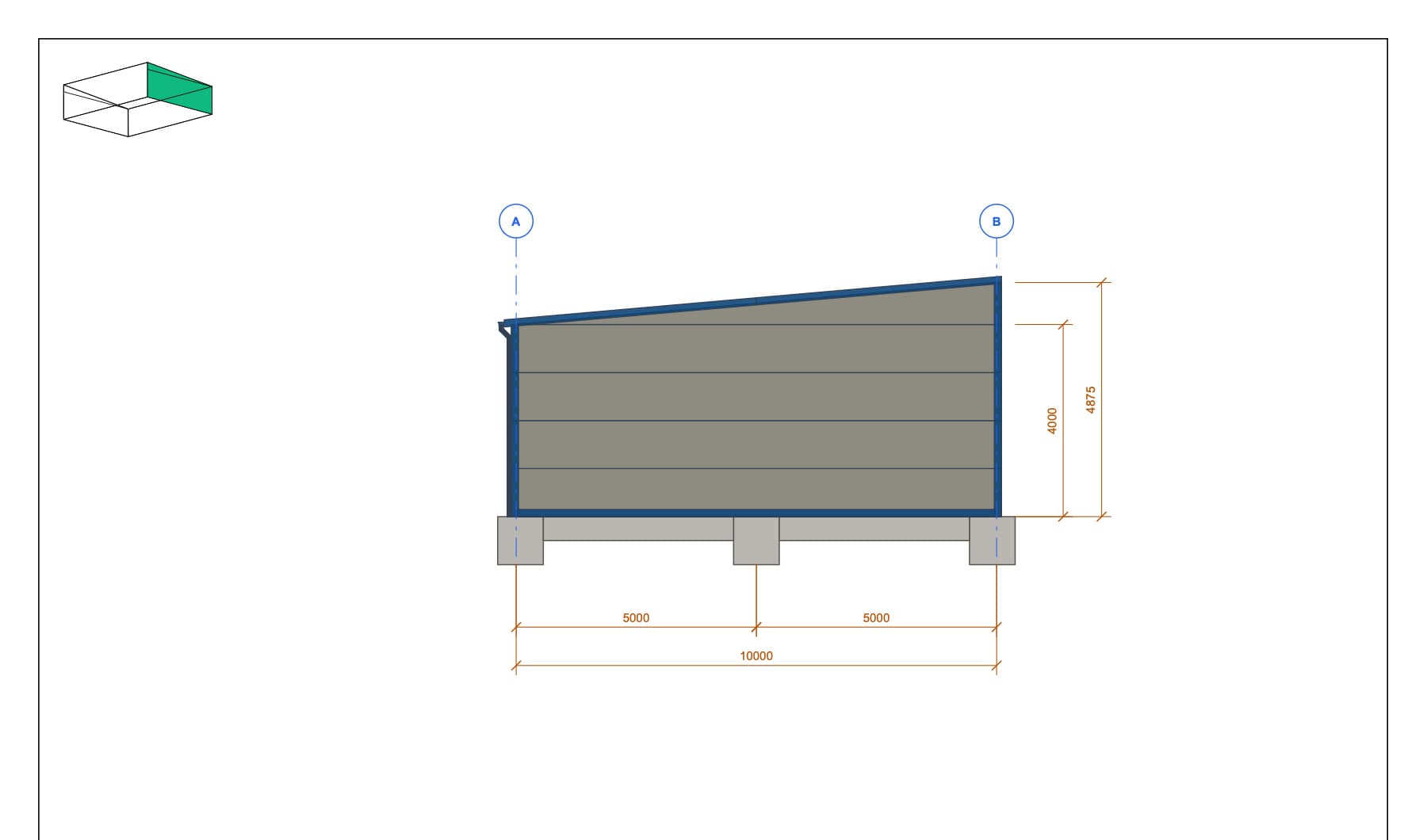Rear view · 10 m