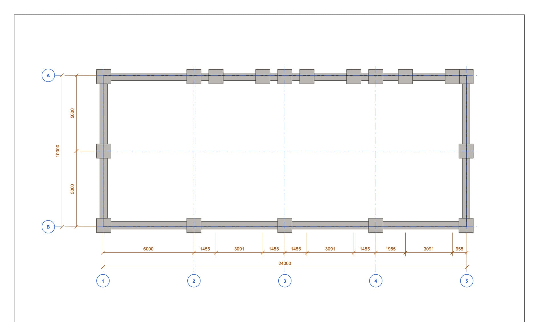 Foundations · 10 × 24 m