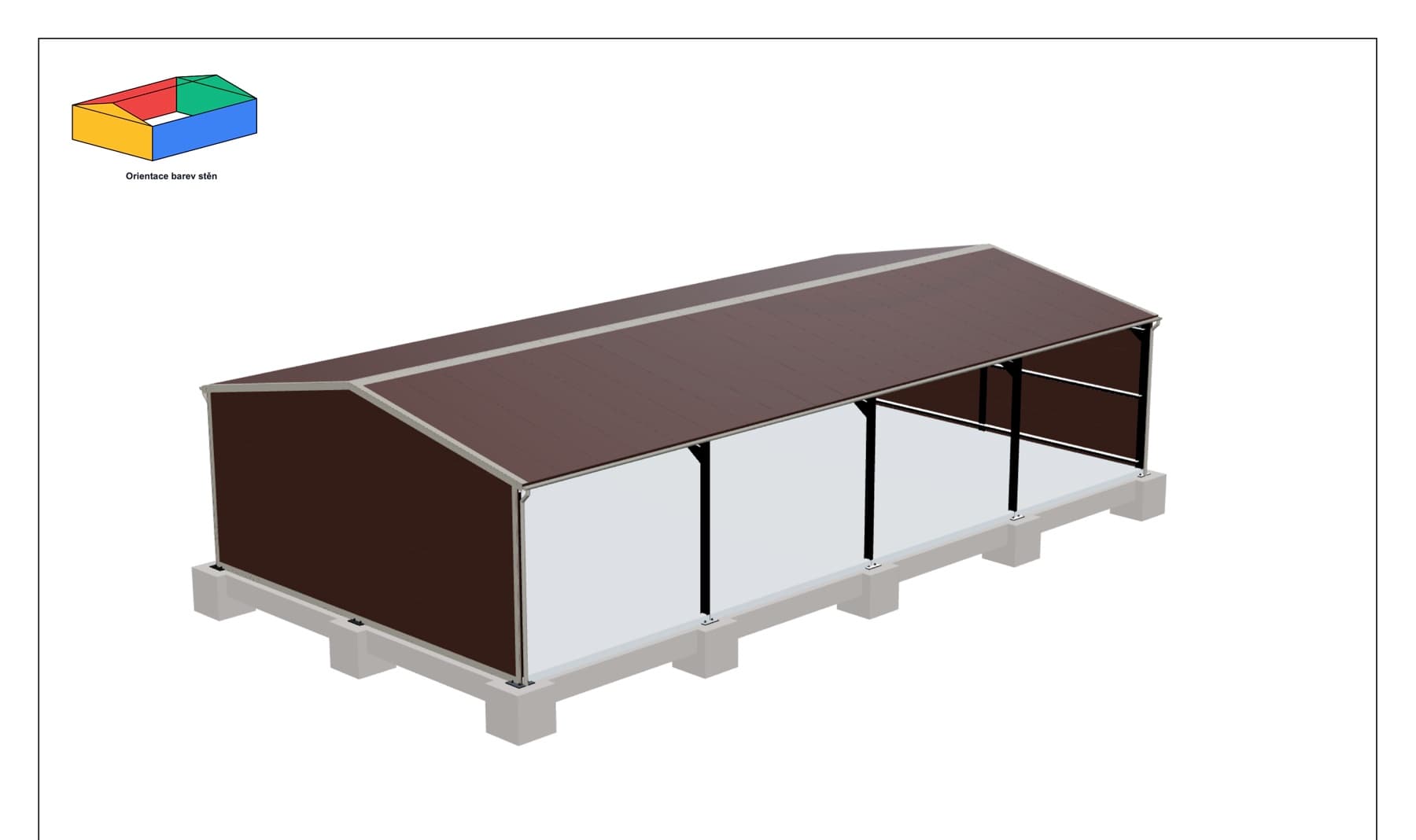 Prostorový model · 10 × 20 × 4–5,0 m