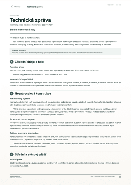 Technická správa · PDF